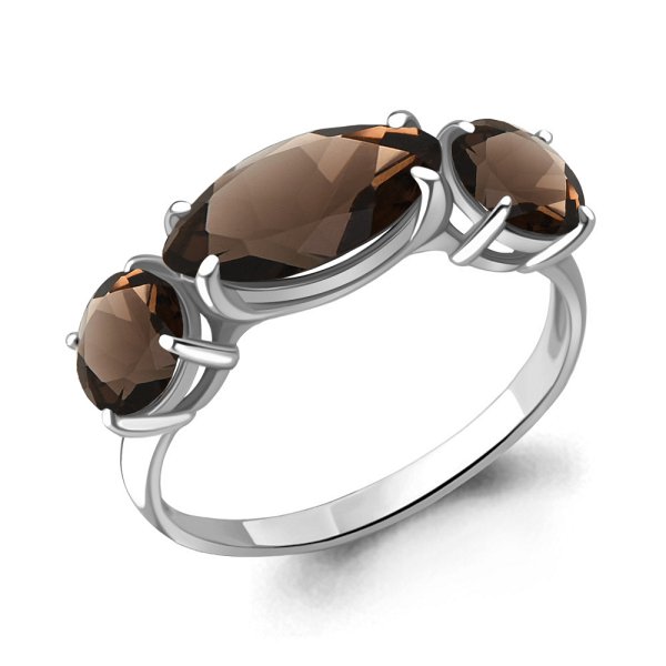 Кольцо Аквамарин - Серебро 925, Раухтопаз (арт. 6559201.5)