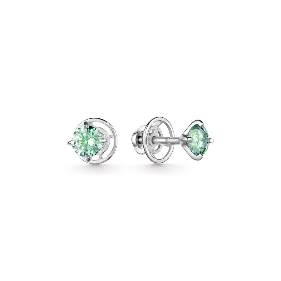 Серьги Дар - Серебро 925, Синтетический муассанит (арт. С-3784рс16139)