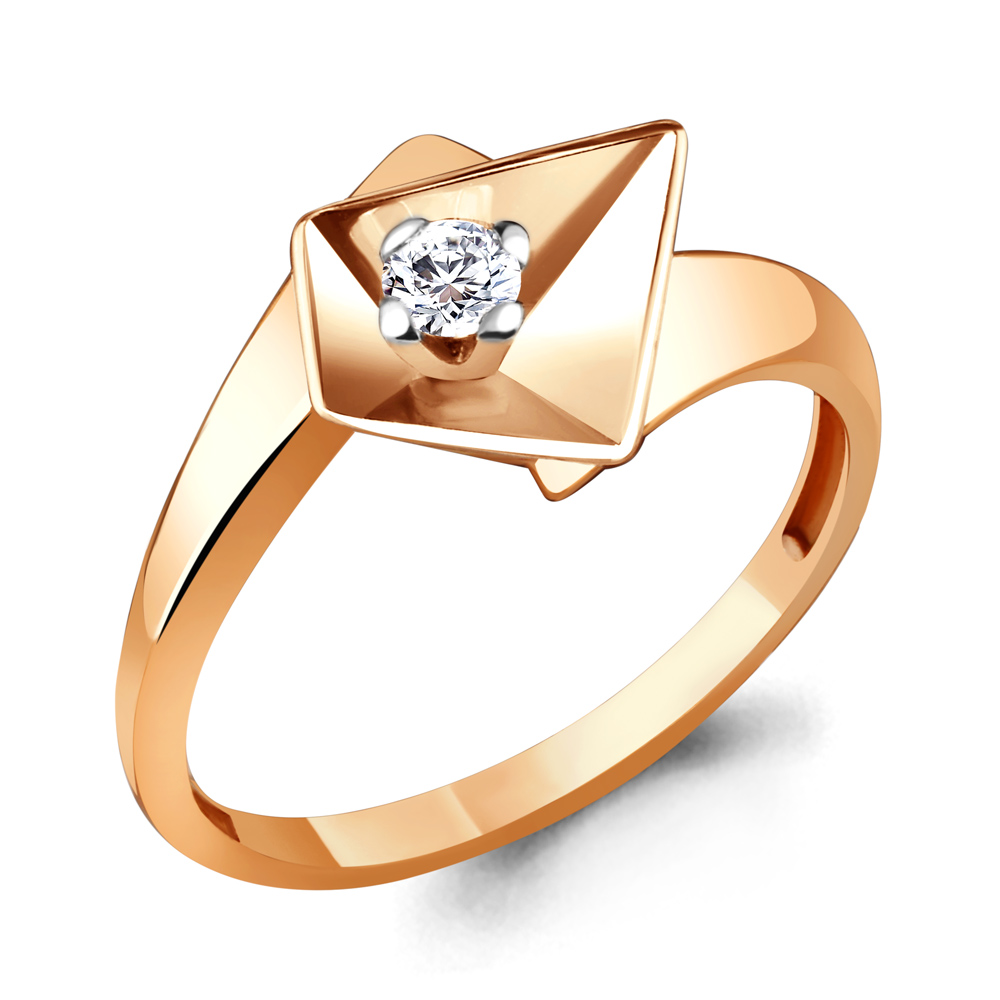 Кольцо Аквамарин - Серебро 925, Фианит (арт. 67100А.6)