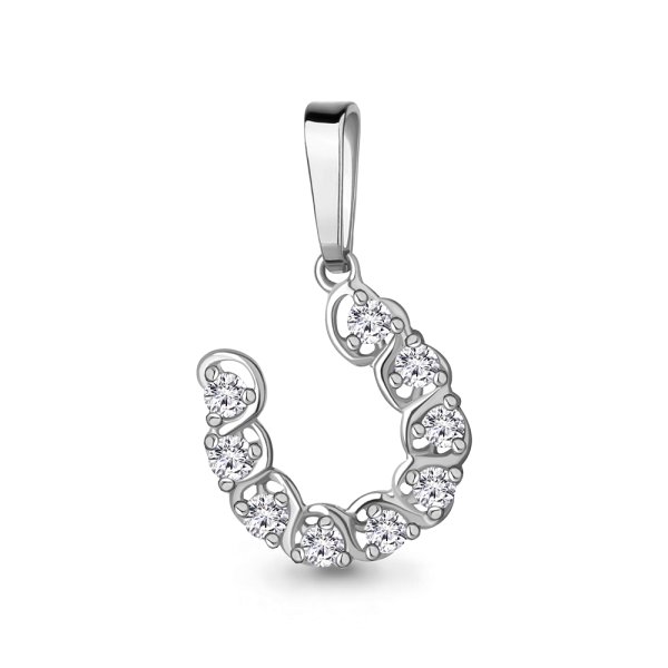 Подвеска Аквамарин - Серебро 925, Фианит (арт. 24619А.5)