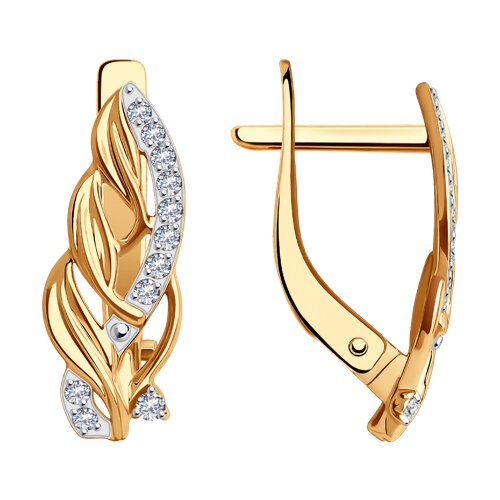 Серьги SOKOLOV - Золото 585, Фианит (арт. 029996)