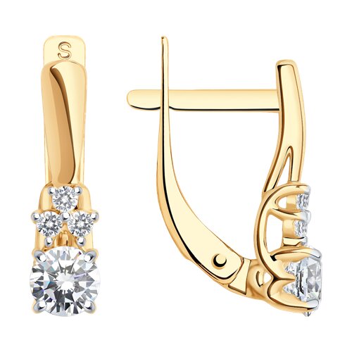 Серьги SOKOLOV - Золото 585, Фианит (арт. 029974)