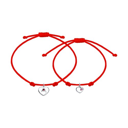 Браслет SOKOLOV - Серебро 925, Синтетический рубин, Фианит (арт. 94050442)