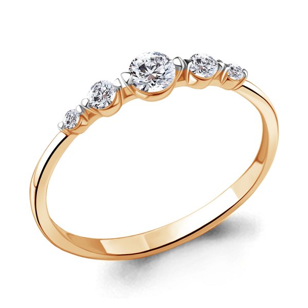 Кольцо Аквамарин - Золото 375, Фианит (арт. 67117.8)