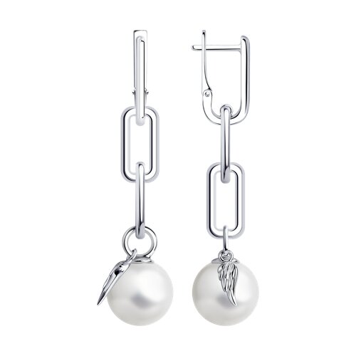 Серьги SOKOLOV - Серебро 925, Жемчуг имитация (арт. 94025069)