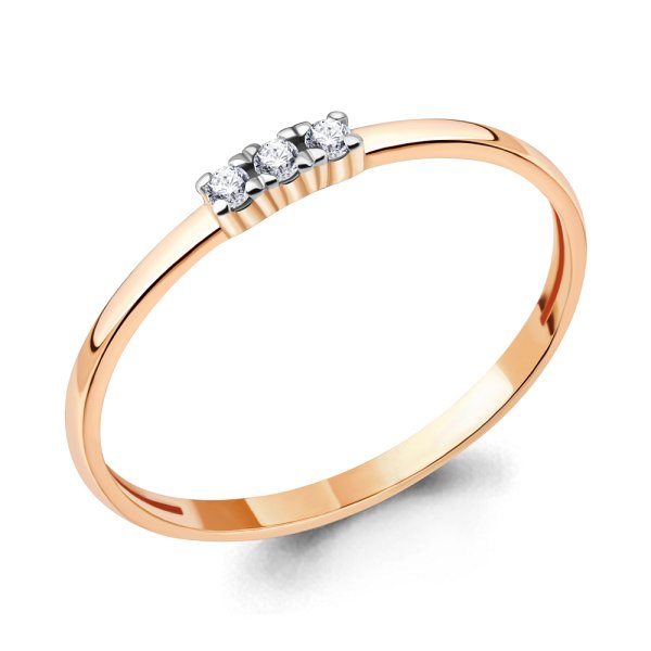 Кольцо Аквамарин - Золото 585, Фианит (арт. 67460.1)