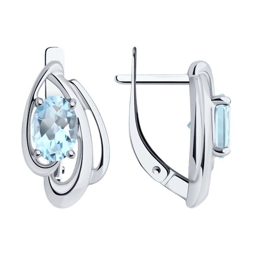 Серьги Diamant - Серебро 925, Топаз (арт. 94-320-00174-1)