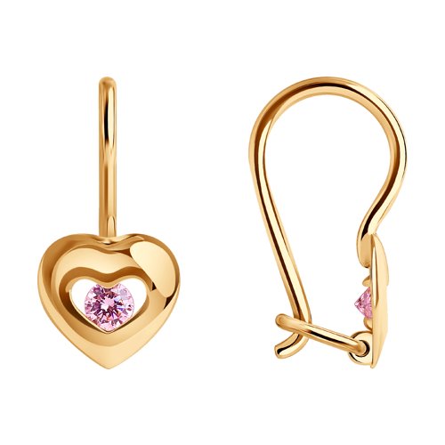 Серьги SOKOLOV - Золото 585, Фианит (арт. 027228)