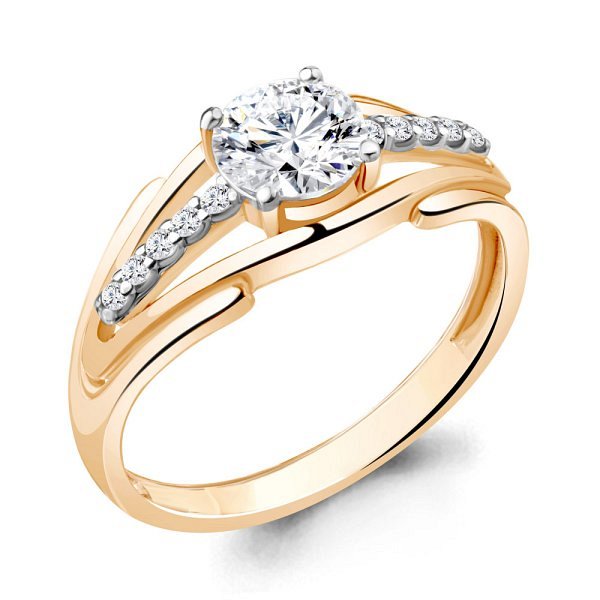 Кольцо Аквамарин - Серебро 925, Фианит (арт. 68930А.6)