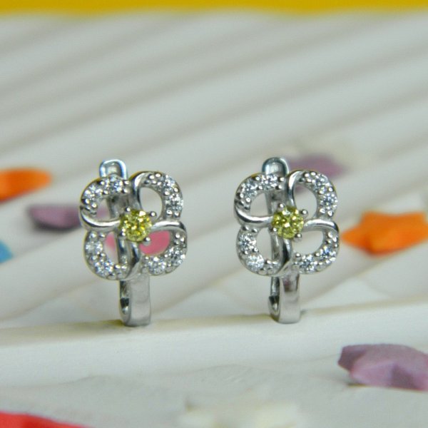 Серьги Галатея - Серебро 925, Фианит (арт. 3272.8)