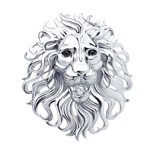 Брошь SOKOLOV - Серебро 925, Фианит (арт. 94049007)