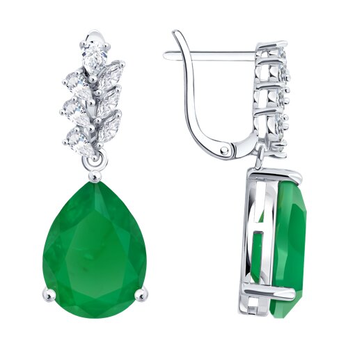 Серьги SOKOLOV - Серебро 925, Фианит (арт. 94027624-91)