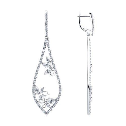 Серьги SOKOLOV - Серебро 925, Фианит (арт. 94023621)