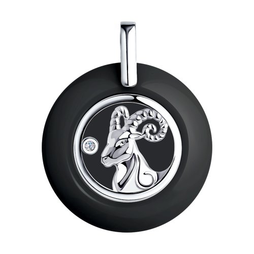 Подвеска Diamant - Серебро 925, Керамика, Фианит (арт. 94-130-01250-1)