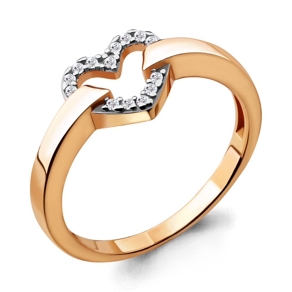 Кольцо Аквамарин - Серебро 925, Фианит (арт. 68339А.6)