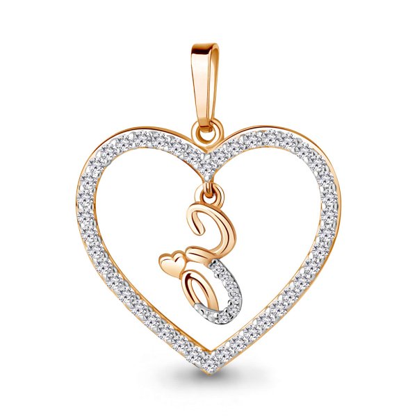 Подвеска Аквамарин - Серебро 925, Фианит (арт. 24689А.6)