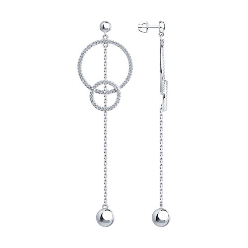 Серьги SOKOLOV - Серебро 925, Фианит (арт. 94023600)