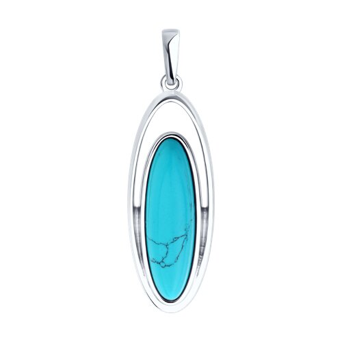 Подвеска Diamant - Серебро 925, Бирюза (арт. 94-330-02375-1)