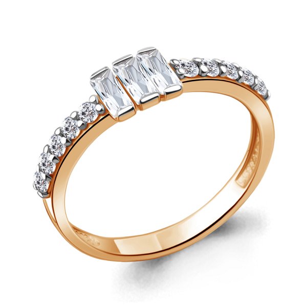 Кольцо Аквамарин - Серебро 925, Фианит (арт. 67799А.6)