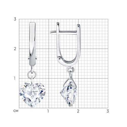 Серьги Diamant - Серебро 925, Фианит (арт. 94-121-00265-1)