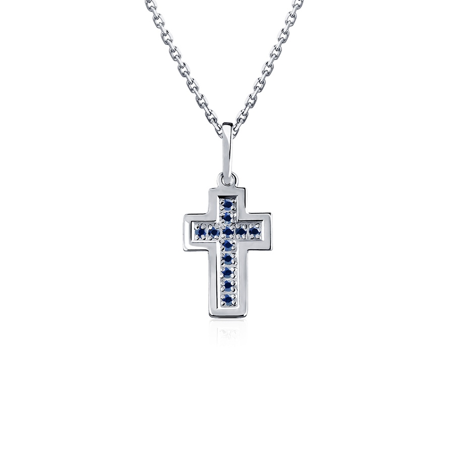 Подвеска Platinum Lab. - Платина 950, Сапфир (арт. ПП-042С-01)