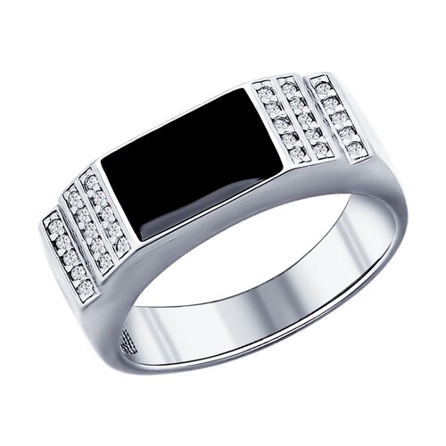 Кольцо SOKOLOV - Серебро 925, Фианит, Эмаль (арт. 94011390)