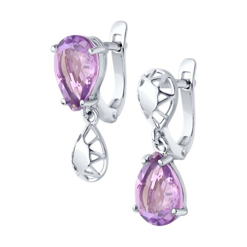 Серьги Diamant - Серебро 925, Аметист (арт. 94-320-02688-2)