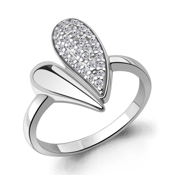 Кольцо Аквамарин - Серебро 925, Фианит (арт. 600626А.5)