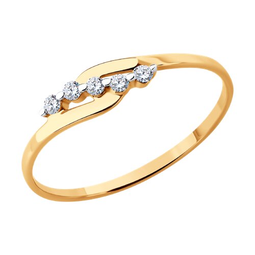 Кольцо SOKOLOV - Золото 585, Фианит (арт. 019567)