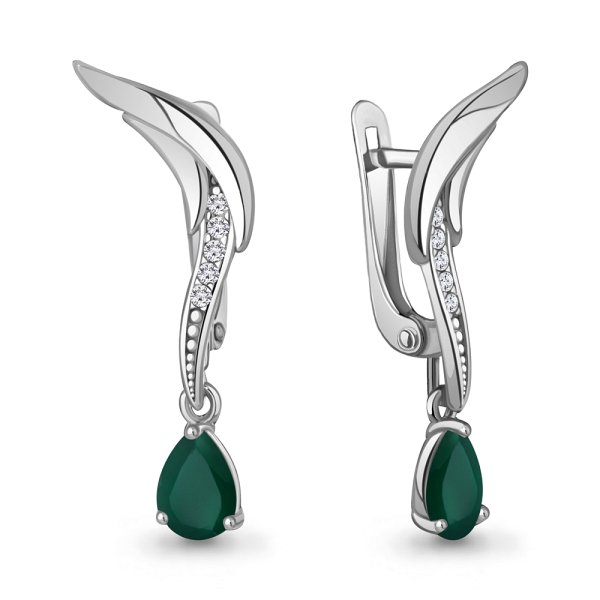 Серьги Аквамарин - Серебро 925, Агат (арт. 4966509А.5)