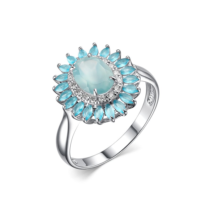 Кольцо Дар - Серебро 925, Агат, Кварц, Фианит (арт. К-5061рс43513500)