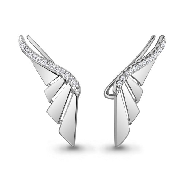 Серьги Аквамарин - Серебро 925, Фианит (арт. 400124А.5)