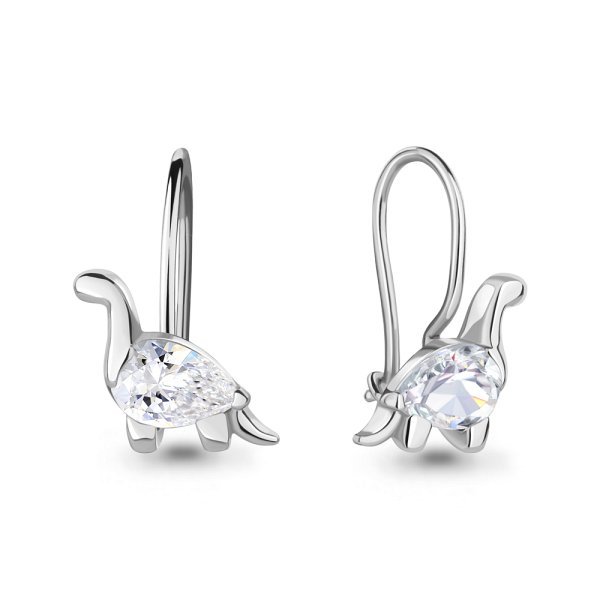 Серьги Аквамарин - Серебро 925, Фианит (арт. 49421.5)