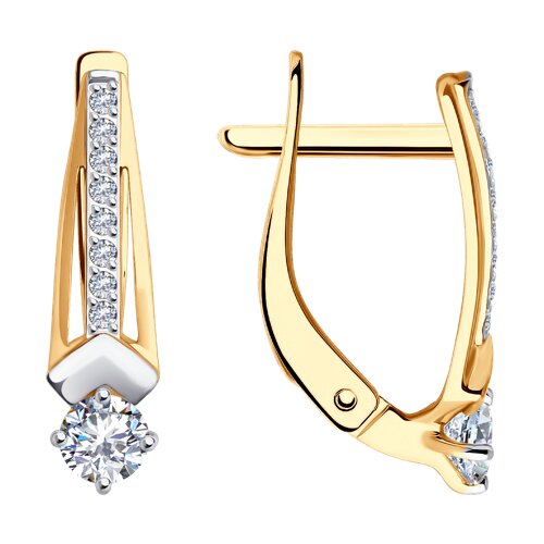 Серьги Diamant - Золото 585, Фианит (арт. 51-120-02322-1)