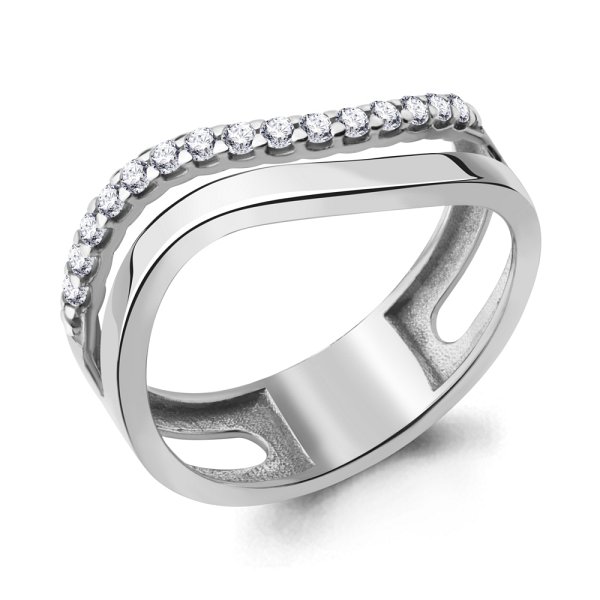 Кольцо Аквамарин - Серебро 925, Фианит (арт. 67547А.5)