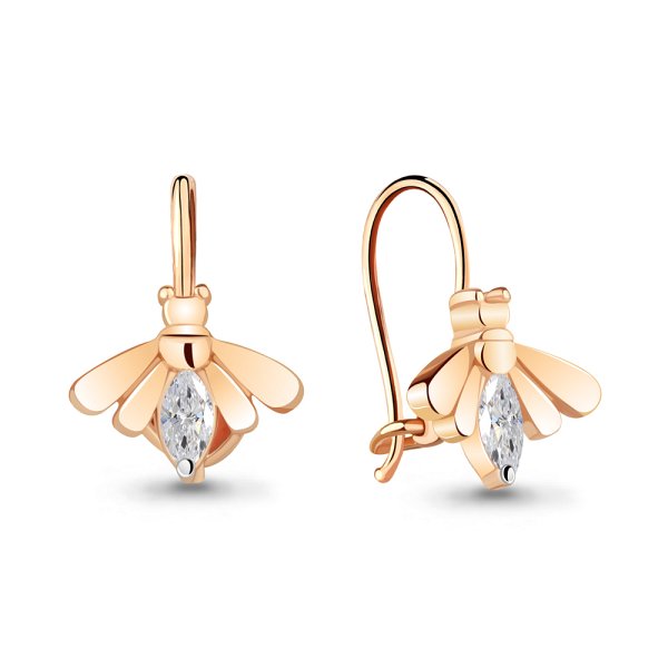 Серьги Аквамарин - Серебро 925, Фианит (арт. 48919.6)