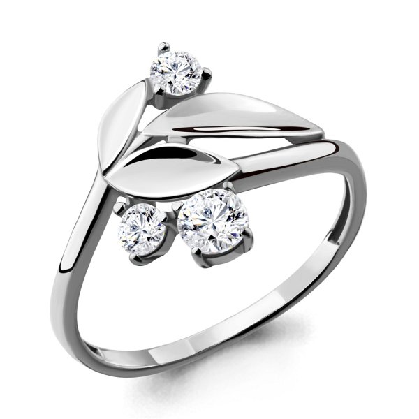 Кольцо Аквамарин - Серебро 925, Фианит (арт. 64986А.5)