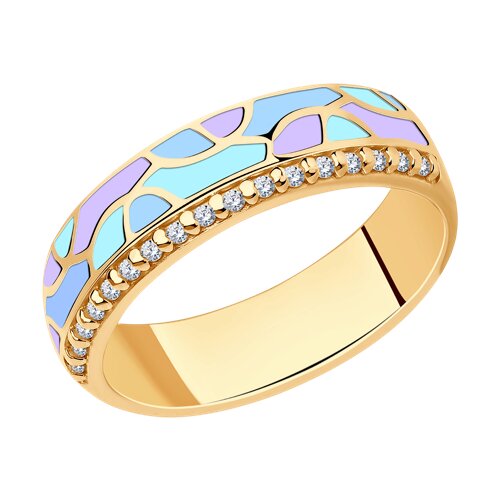 Кольцо Diamant - Серебро 925, Фианит, Эмаль (арт. 93-110-01574-1)