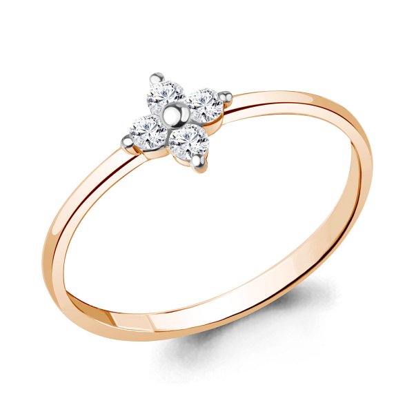 Кольцо Аквамарин - Золото 375, Фианит (арт. 67459.8)