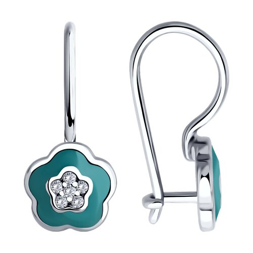 Серьги Diamant - Серебро 925, Эмаль (арт. 94-120-02148-1)