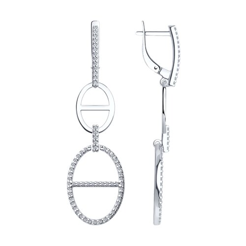 Серьги SOKOLOV - Серебро 925, Фианит (арт. 94025793)