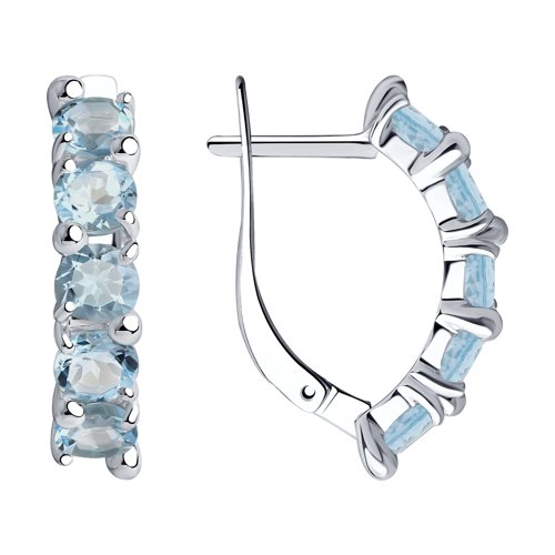 Серьги Diamant - Серебро 925, Топаз (арт. 94-320-00346-1)