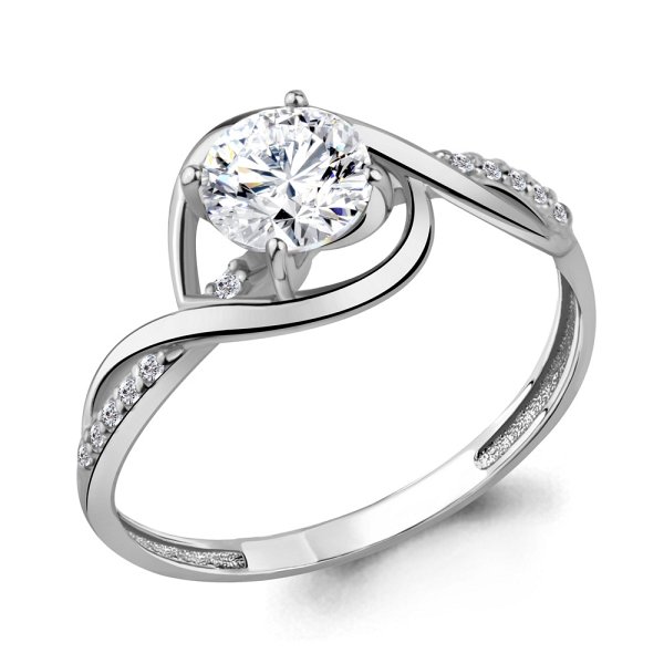 Кольцо Аквамарин - Серебро 925, Фианит (арт. 65207А.5)