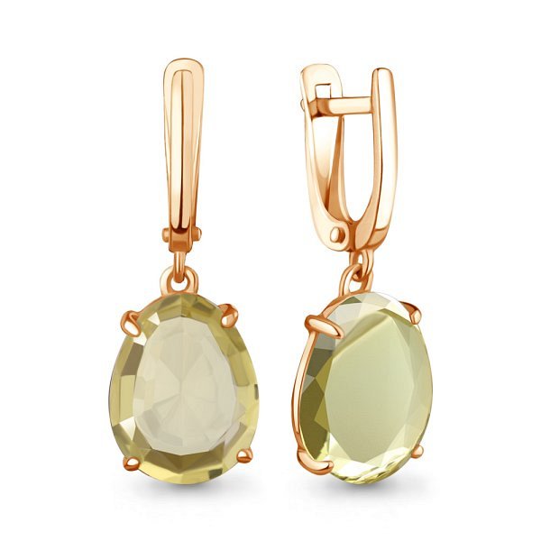 Серьги Аквамарин - Золото 375, Кварц (арт. 45022511.8)