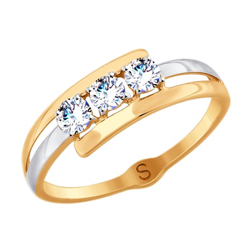 Кольцо SOKOLOV - Золото 375, Фианит (арт. 017900-4)