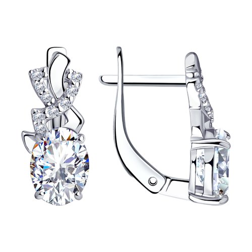 Серьги SOKOLOV - Серебро 925, Фианит (арт. 94020807)