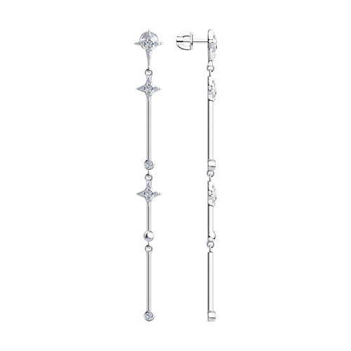 Серьги SOKOLOV - Серебро 925, Фианит (арт. 94023749)