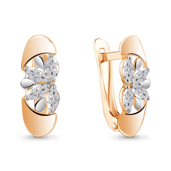 Серьги Аквамарин - Серебро 925, Фианит (арт. 49214.6)