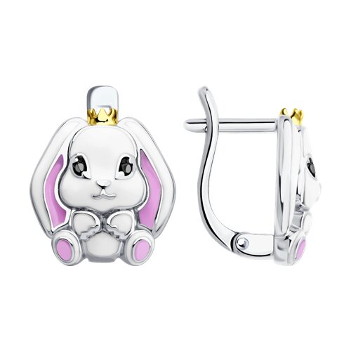 Серьги SOKOLOV - Серебро 925, Эмаль (арт. 94027104)