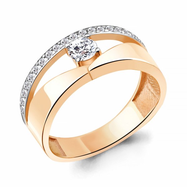 Кольцо Аквамарин - Серебро 925, Фианит (арт. 67222А.6)